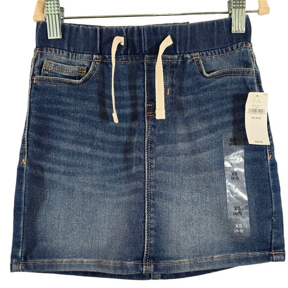 Gap Little Girls Soft Stretch Blue Jean Denim Skirt NWT Size XS 4 5 Pockets - Picture 1 of 8